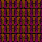Pattern of purple and orange shapes on a black background
