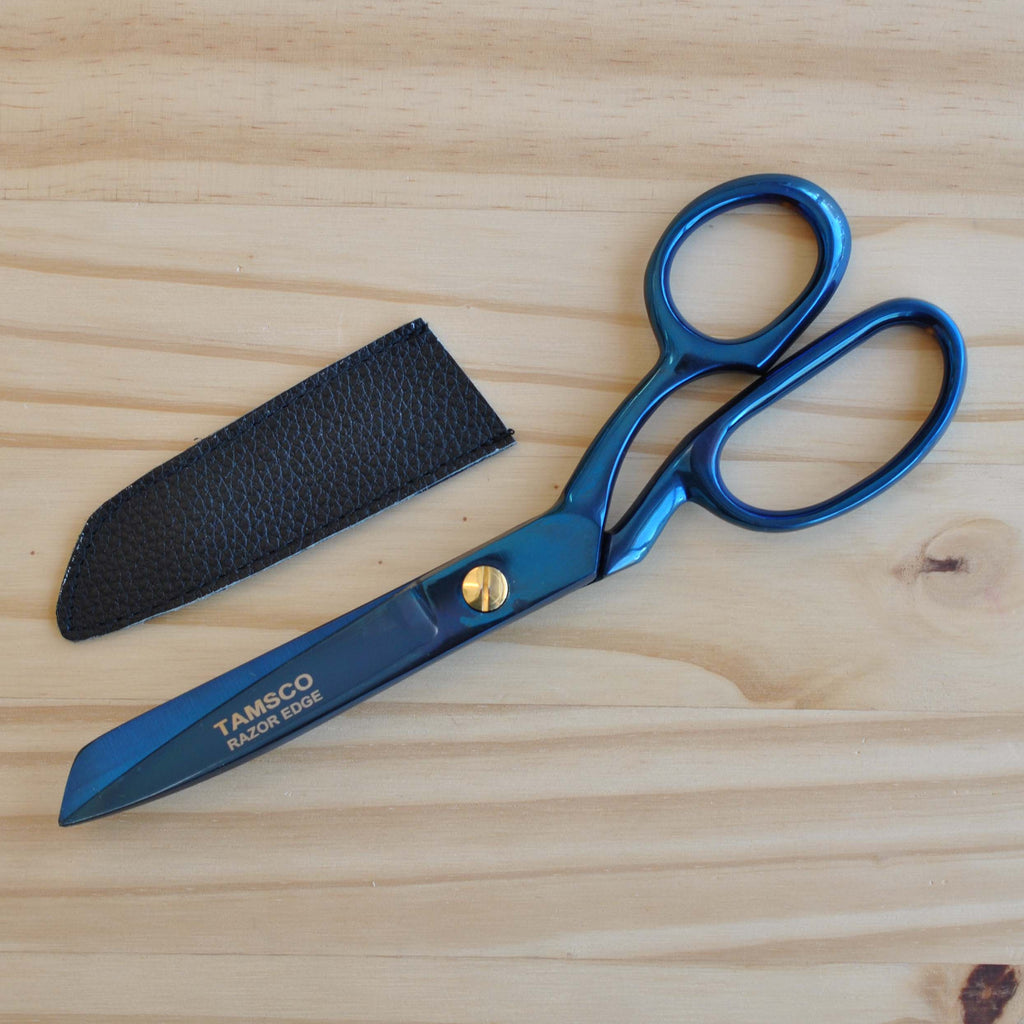 Plasma blue fabric shears.