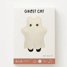 Package of a felt doll kit shaped like a ghost cat on a white background