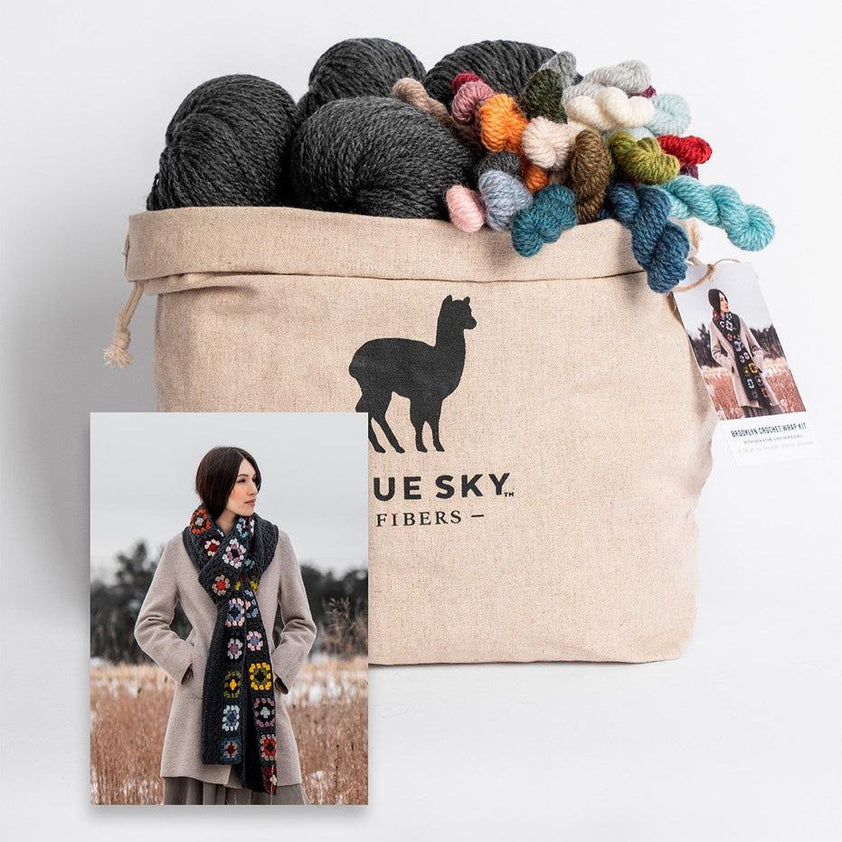 Blue Sky Fibers Brooklyn Crochet Wrap Kit Fabrications Ottawa