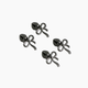 #5 Bow Zipper Pulls - 4 per Pack