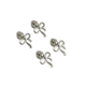 #5 Bow Zipper Pulls - 4 per Pack