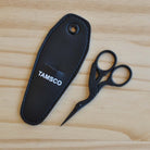 Black stork embroidery scissors.