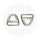 Triangle D Rings 25mm (1in) - 2 per Pack