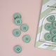 7/8" Retro Resin Button - 6 pack