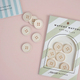 7/8" Retro Resin Button - 6 pack