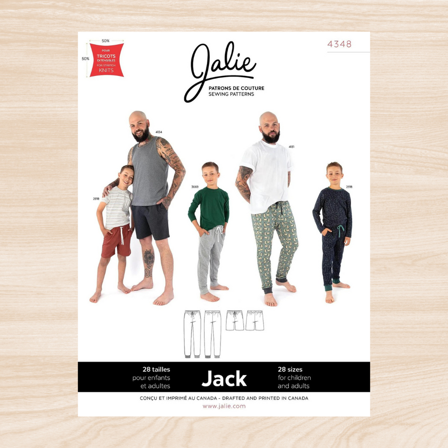 Sewing Pattern Jalie 4132 // MARTIN Lounge pants and boxer shorts