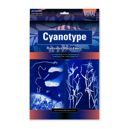 Package for cyanotype mural fabric.