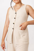 ASTERI button down dress & vest