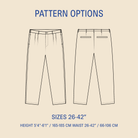 Men's Pleated pants sewing pattern Wardrobe By Me