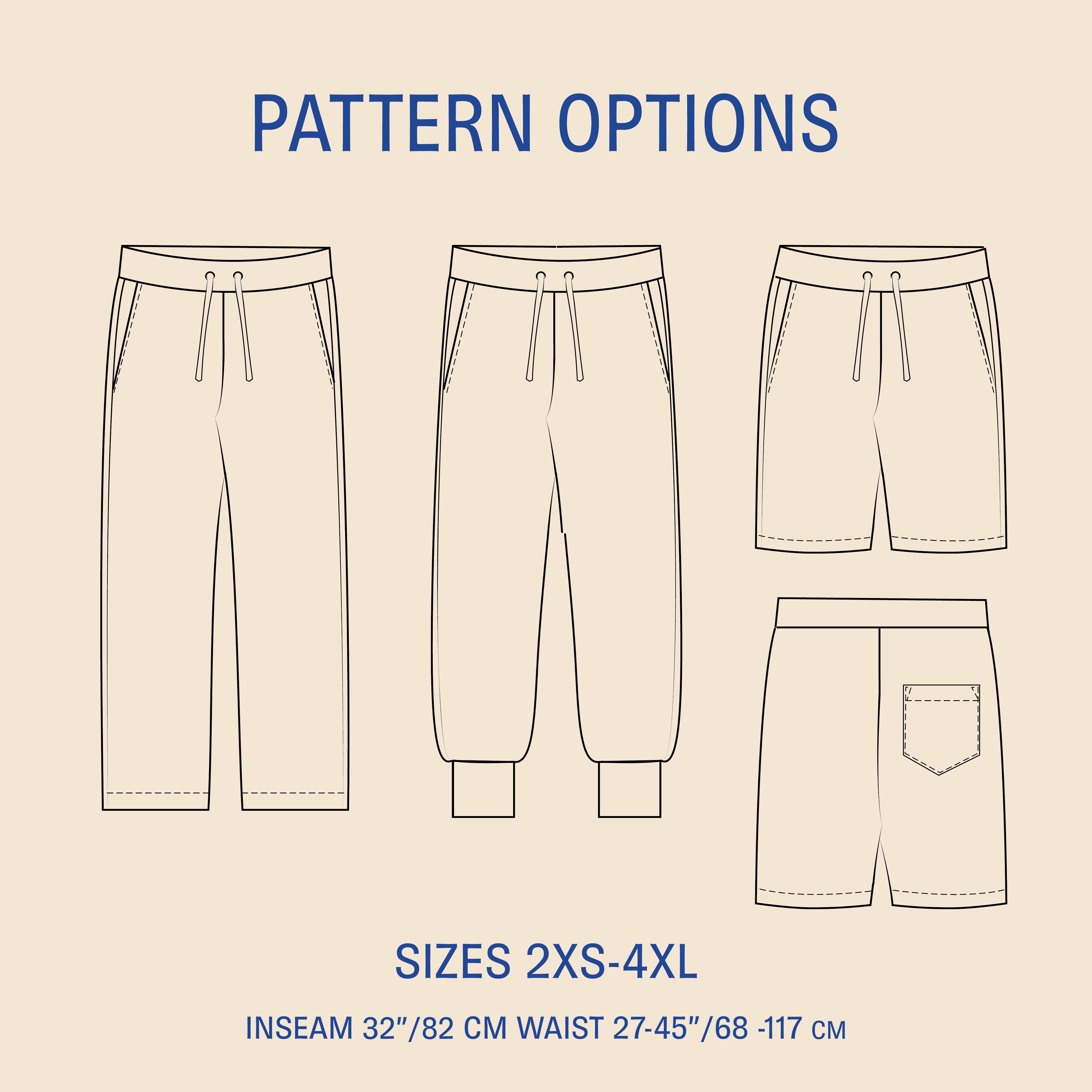 Sweatpants sewing pattern