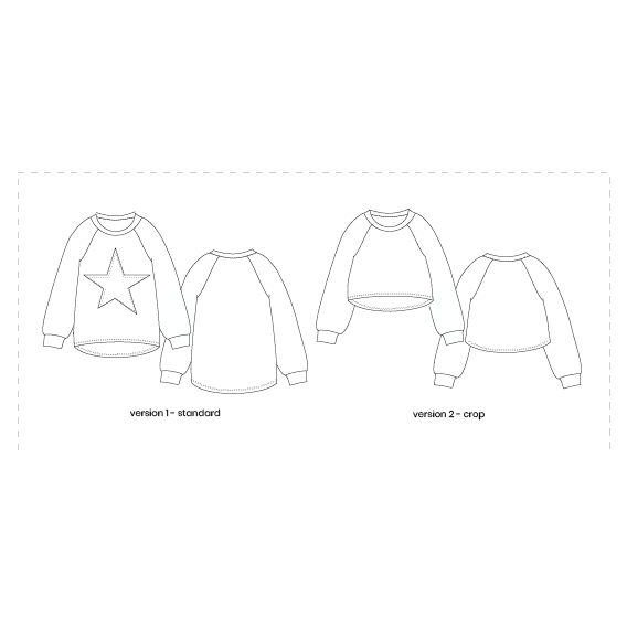 Aspen Kids Sweatshirt PDF Sewing Pattern 1-11 years