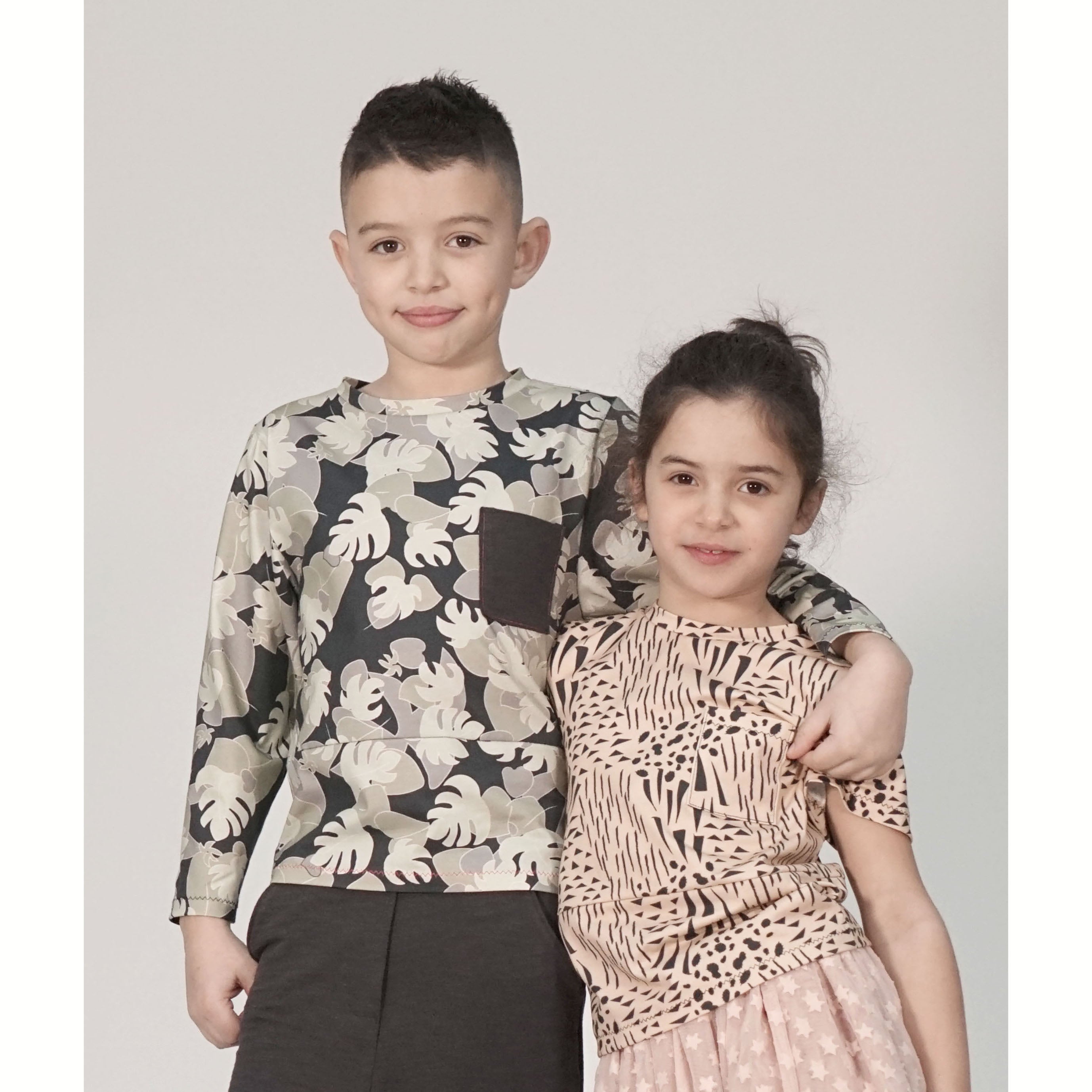 Kids Mix and Match Style Tee, T-Shirt PDF Sewing Pattern