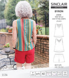 Byron v-neck tank top and easy fitting shorts set for woven fabrics  (PDF)