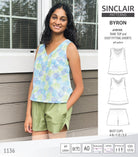 Byron v-neck tank top and easy fitting shorts set for woven fabrics  (PDF)