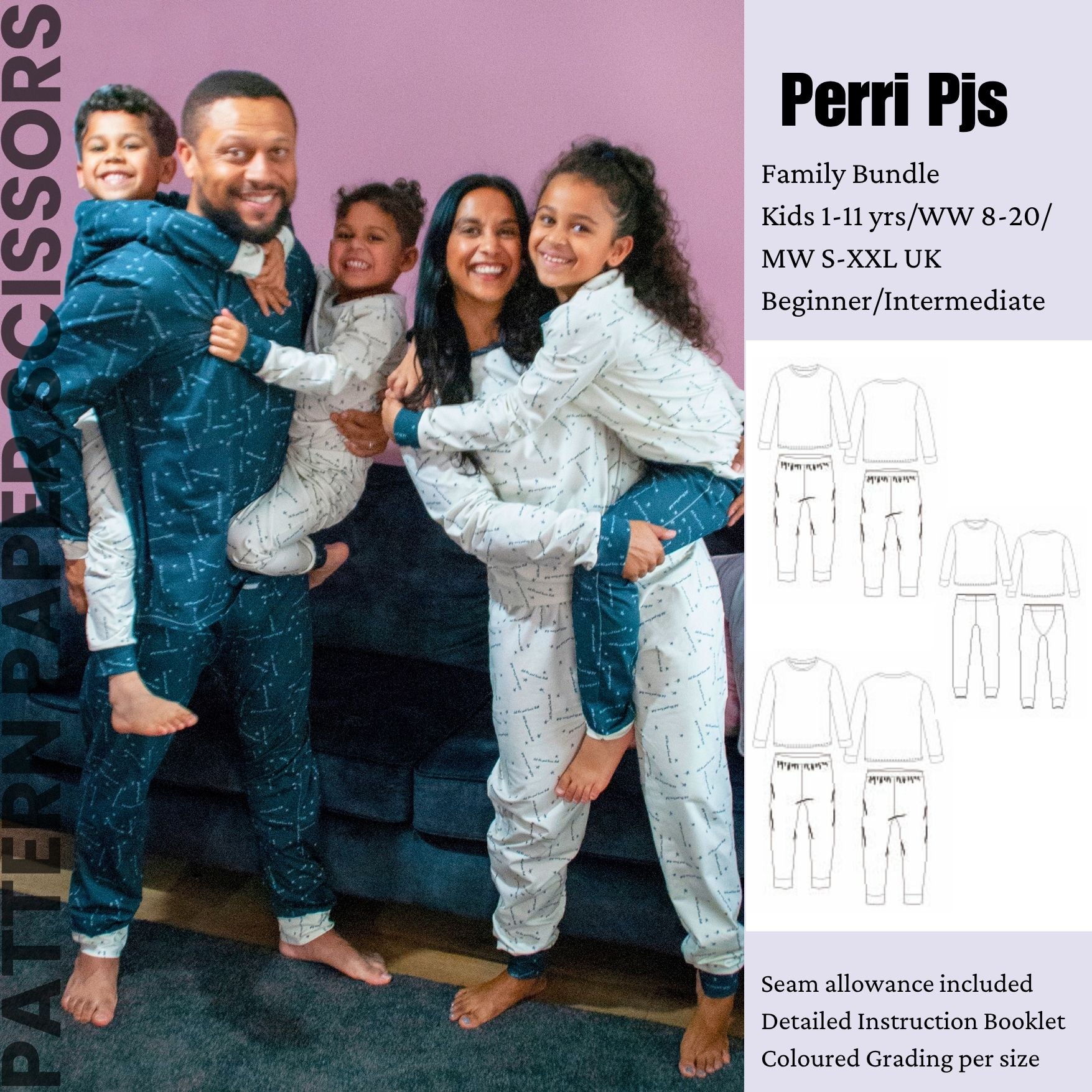 Family Perri PJs - Bundle Sewing Pattern PDF Pack