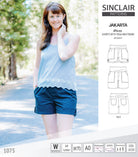 Pdf sewing pattern S1075 Jakarta woven shorts with pockets and yoga waistband by Sinclair Patterns