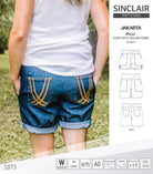 Pdf sewing pattern S1075 Jakarta woven shorts with pockets and yoga waistband by Sinclair Patterns
