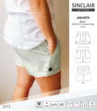 Pdf sewing pattern S1075 Jakarta woven shorts with pockets and yoga waistband by Sinclair Patterns
