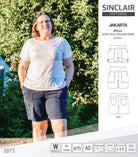Pdf sewing pattern S1075 Jakarta woven shorts with pockets and yoga waistband by Sinclair Patterns