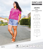 Pdf sewing pattern S1075 Jakarta woven shorts with pockets and yoga waistband by Sinclair Patterns