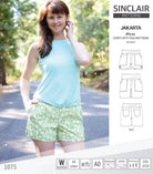 Pdf sewing pattern S1075 Jakarta woven shorts with pockets and yoga waistband by Sinclair Patterns