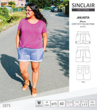 Pdf sewing pattern S1075 Jakarta woven shorts with pockets and yoga waistband by Sinclair Patterns