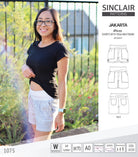 Pdf sewing pattern S1075 Jakarta woven shorts with pockets and yoga waistband by Sinclair Patterns