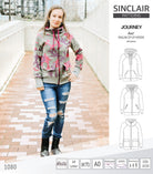 Sinclair Patterns S1080 Journey zip up zippered knit raglan hoodie for women with kangaroo, zippered or cargo pockets pdf sewing pattern