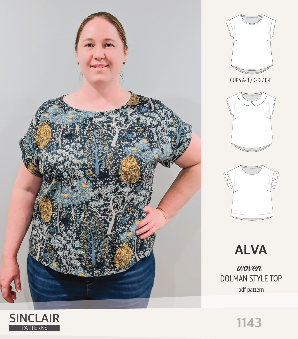 Alva woven dolman style top (PDF)