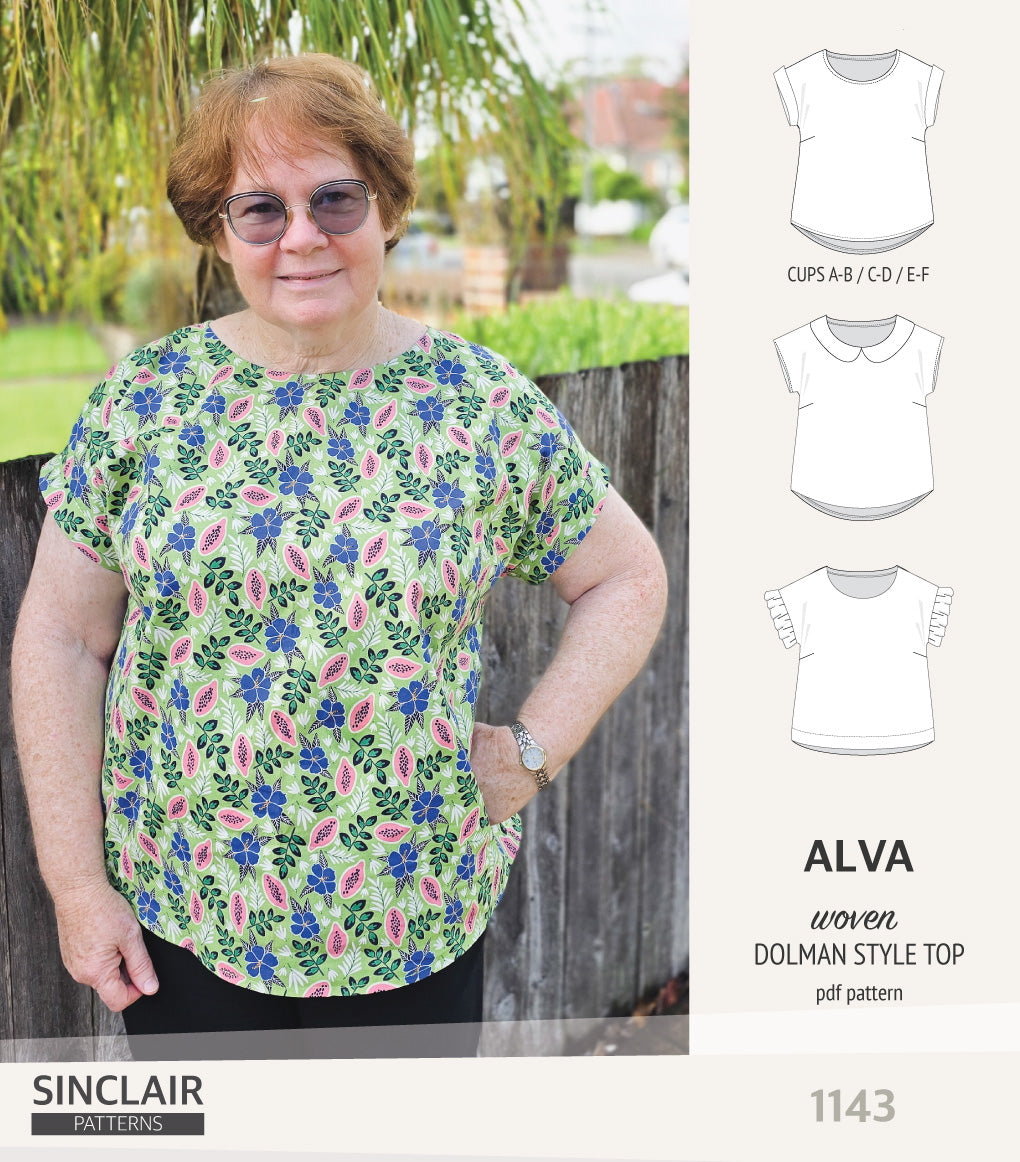 Alva woven dolman style top (PDF)