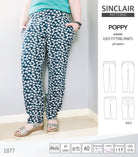 Poppy easy fitting pants for woven fabrics (PDF)