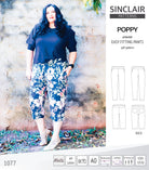 Poppy easy fitting pants for woven fabrics (PDF)
