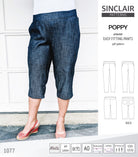 Poppy easy fitting pants for woven fabrics (PDF)