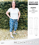 Poppy easy fitting pants for woven fabrics (PDF)