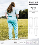 Poppy easy fitting pants for woven fabrics (PDF)