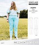Poppy easy fitting pants for woven fabrics (PDF)