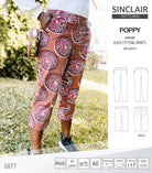 Poppy easy fitting pants for woven fabrics (PDF)