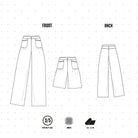 PT002 - Pantalon jambe larges à poches froncées