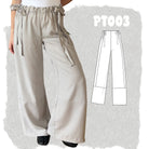 PT003 - Pantalon 3 en 1 à taille nouée