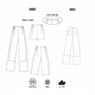 PT003 - Pantalon 3 en 1 à taille nouée