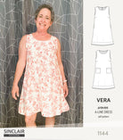 Vera A-line woven dress with pockets (PDF)
