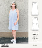Vera A-line woven dress with pockets (PDF)