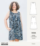 Vera A-line woven dress with pockets (PDF)