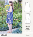 Vera A-line woven dress with pockets (PDF)
