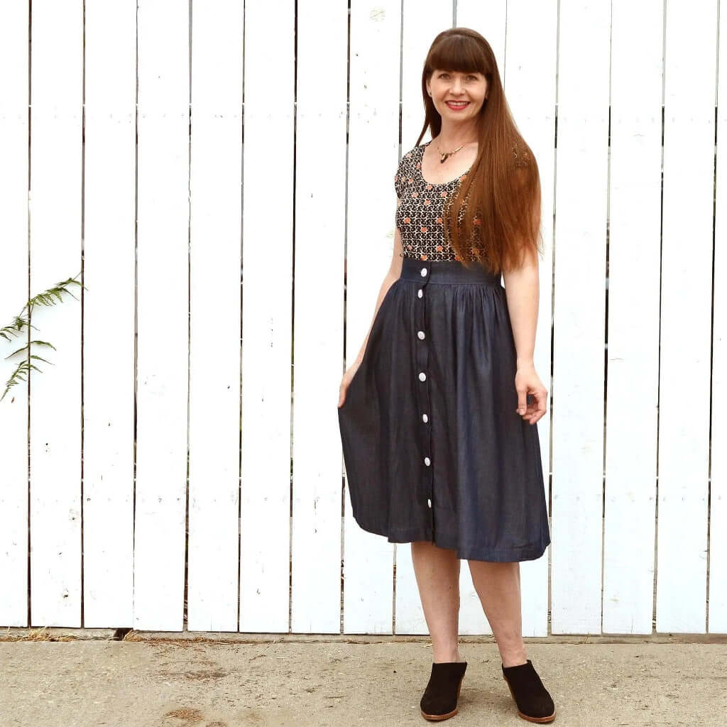 Front Button Skirt Pattern Wardrobe By Me