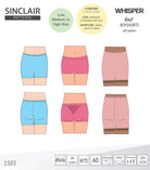 Whisper no front seam boyshorts with various inseams (PDF)