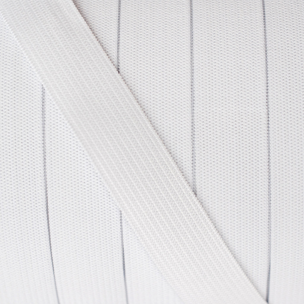 1/2 inch Wide Elastic Trim - 12mm Wide - White – The Fabric Guys