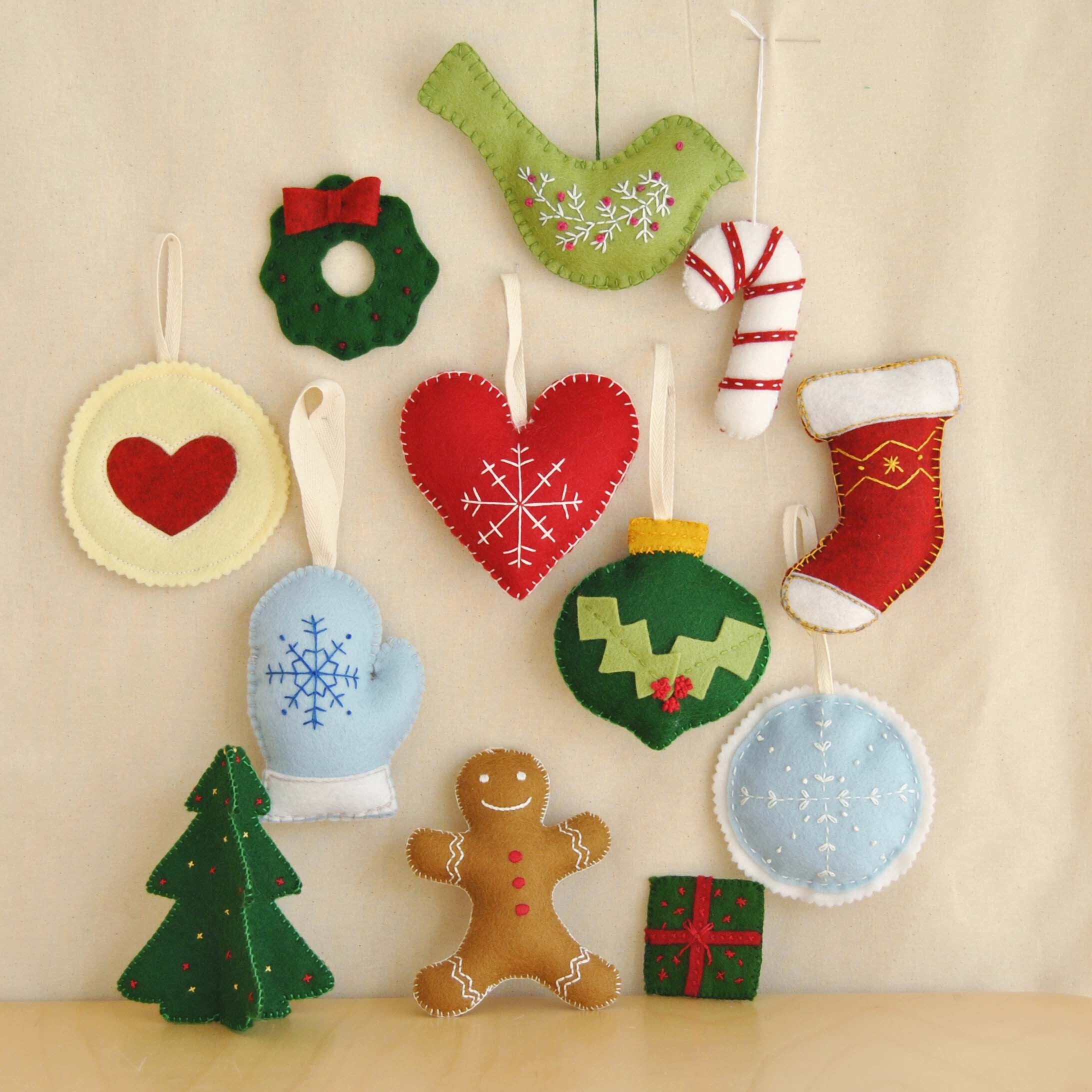 12 Days of Christmas 2022 - Embroidered Felt Ornaments Template ...