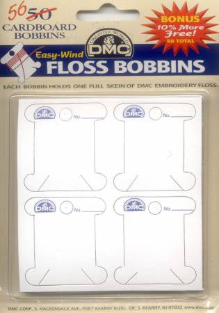 Cardboard Floss Bobbins 56ct
